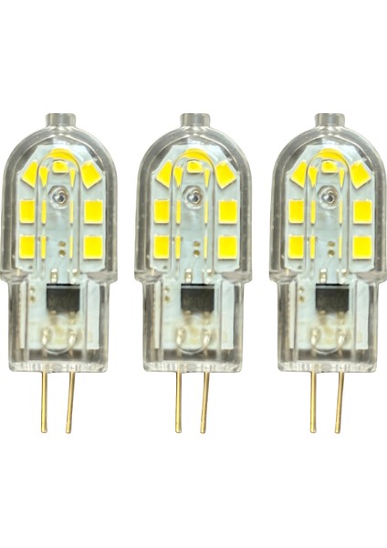 (3 adet) Osaka 3W Beyaz Işık (6500K) G4 Duylu (Iğne Bacak) LED Kapsül Ampul