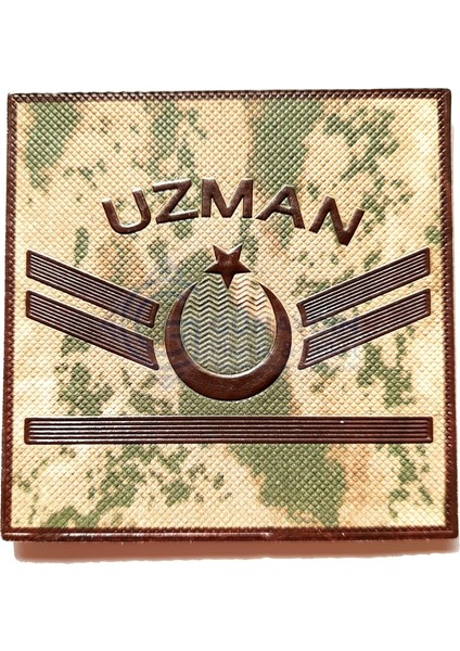 Kamuflaj Jandarma Komando 1 Kademeli Uzman Çavuş 3D Rütbesi Çift, 2025 Yeni Tip, Cırtlı