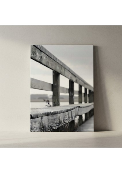 Sakin Plaj Manzarası Ahşap Bank Tablosu fiyatları