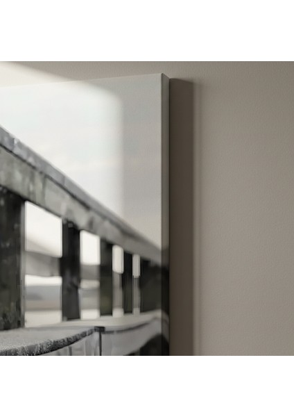 Sakin Plaj Manzarası Ahşap Bank Tablosu indirimleri