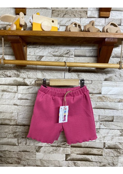 Aysbebe Kız Çocuk Basic Fitilli Şort (Kaşkorse Kumaş)
