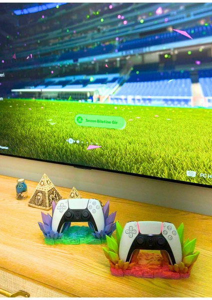 Renkli Kristal Tasarımlı Oyun Konsol Tutucu – Ps5 / Ps4 / Xbox Gamepad / Joystick Stand 2 Adet fiyatları