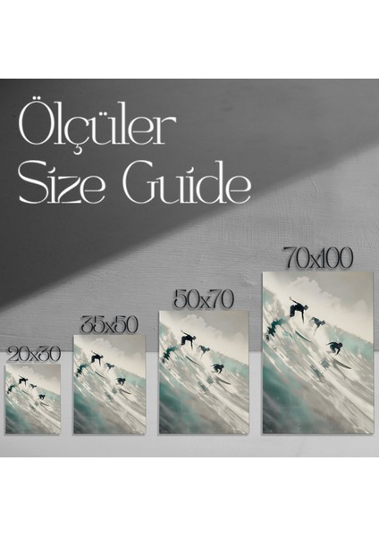 Plajda Sörf Keyfi Tablosu modelleri