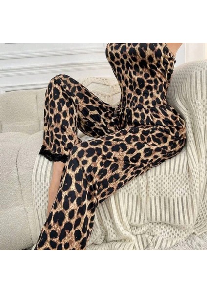 Kadın Ip Askılı Yakası Dantelli Bluz ve Pijama Sandy Ikili Takım modelleri