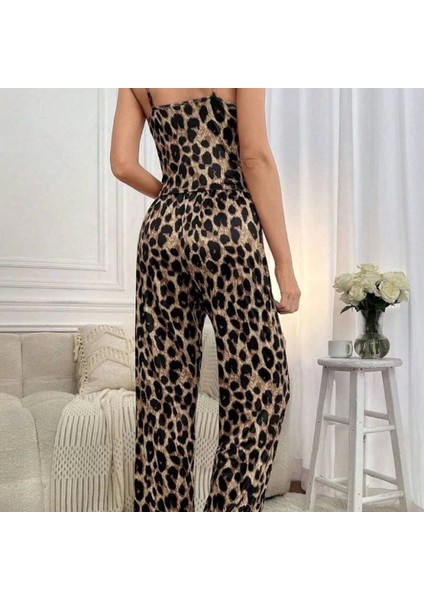 Kadın Ip Askılı Yakası Dantelli Bluz ve Pijama Sandy Ikili Takım fırsatları