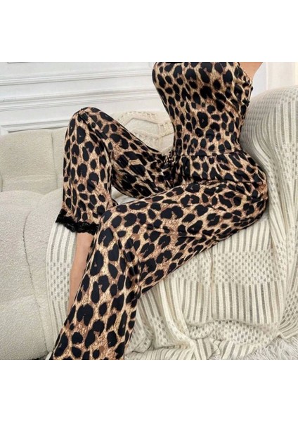 Kadın Ip Askılı Yakası Dantelli Bluz ve Pijama Sandy Ikili Takım indirimleri