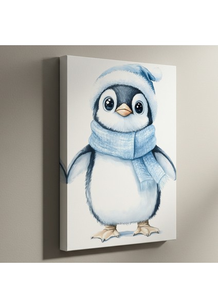 Sevimli Penguen Arkadaş Noel Tablosu