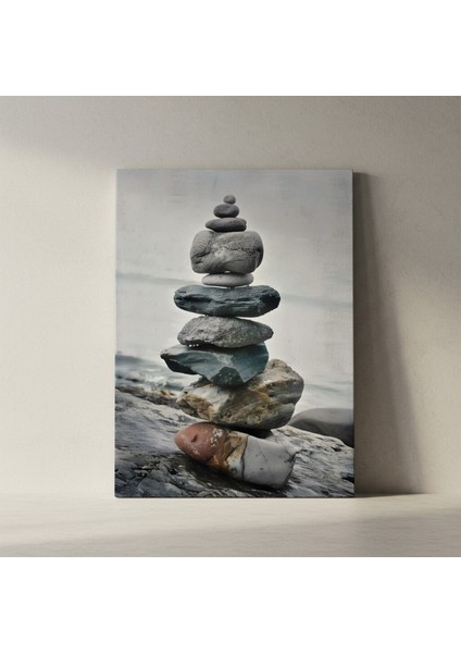 Plaj Taşları Denge Sanatı Tablosu fiyatları