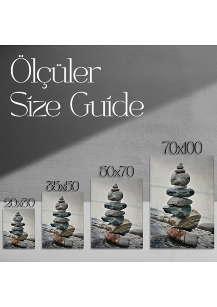 Plaj Taşları Denge Sanatı Tablosu modelleri