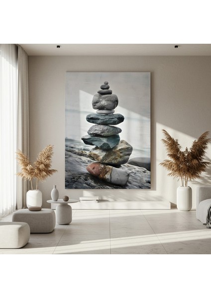 Plaj Taşları Denge Sanatı Tablosu fırsatları