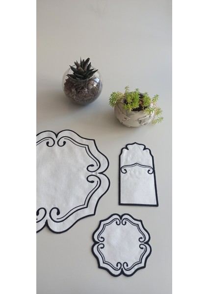 Clover Frame 18 Parça Linen Kumaş Amerikan Servis Seti modelleri