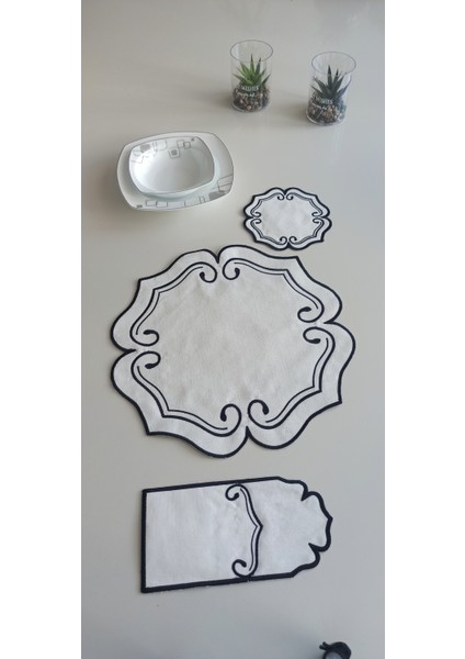 Clover Frame 18 Parça Linen Kumaş Amerikan Servis Seti fırsatları