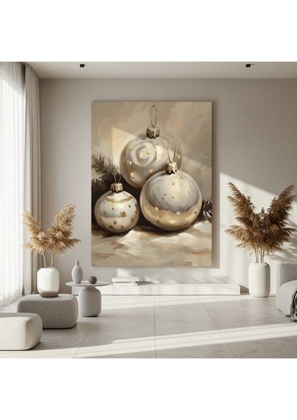 Şık Noel Süsleri Yağlıboya Tablosu fırsatları