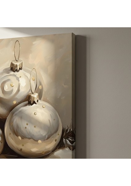 Şık Noel Süsleri Yağlıboya Tablosu indirimleri