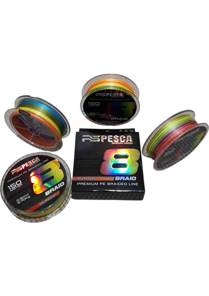 8 Kat Örgü Ip Misina Multicolor 150 M -Premium Pe Braidef Fishing Line - Ip Misina - Kampanya