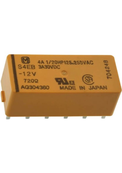 S4EB-12V ,12VDC 4A/3A Pcb-12-Pin Röle
