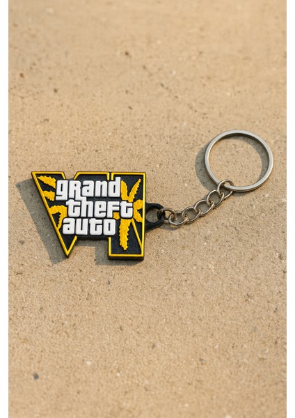 Gta Vı Logo Tasarım Anahtarlık Gta 6 Anahtarlık
