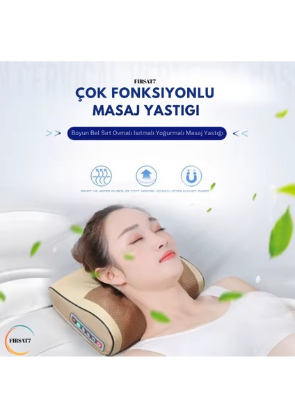 Elektrikli Boyun Bel Sırt Ovmalı Isıtmalı Yoğurmalı Çok Amaçlı Masaj Yastığı Çakmaklık ve Adaptörlü modelleri