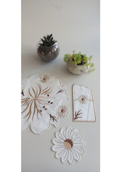 Winter Flower 18 Parça Linen Kumaş Amerikan Servis Seti modelleri