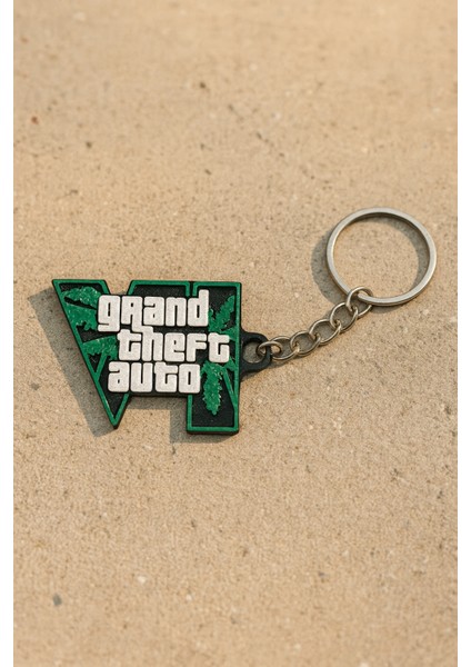 Gta Vı Logo Tasarım Anahtarlık Gta 6 Anahtarlık