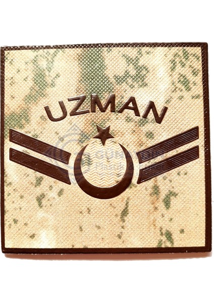 Kamuflaj Jandarma Komando Uzman Çavuş 3D Rütbesi Çift, 2025 Yeni Tip, Cırtlı