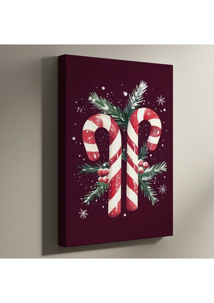 Kış Şeker Kamışı Noel Tablosu