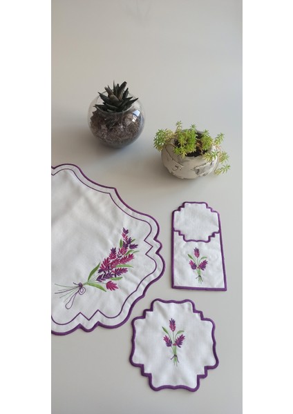 Lavender Flower 18 Parça Linen Kumaş Amerikan Servis Seti fiyatları