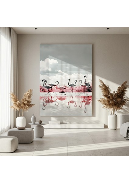 Flamingo Gölü Plaj Manzarası Tablosu fırsatları