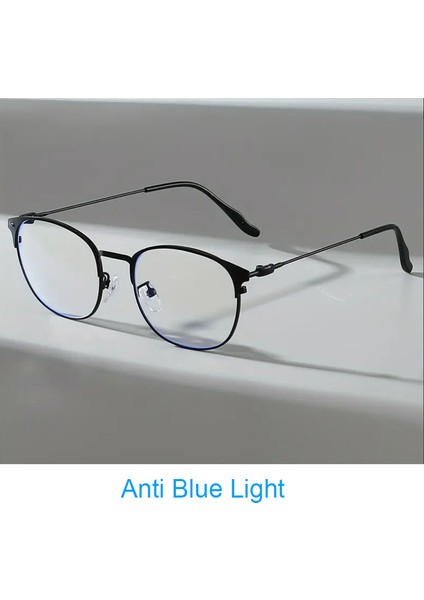Metal Çerçeveli Ultra Hafif Anti Blue Light Unisex Yuvarlak Gözlük modelleri
