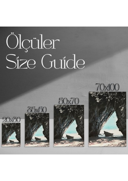 Saklı Koy Plaj Manzarası Tablosu modelleri