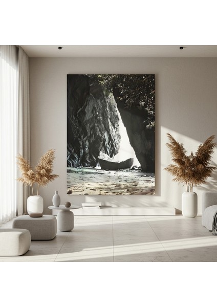 Sahil Mağarası Manzarası Tablosu fırsatları