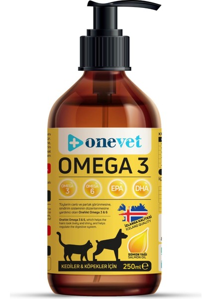 Omega 3 Kedi ve Köpekler Için Immün Sistemi Destekleyici Balık Yağı 250 ml