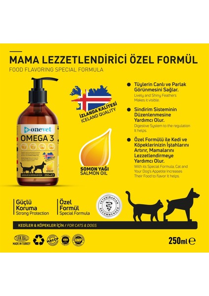 Omega 3 Kedi ve Köpekler Için Immün Sistemi Destekleyici Balık Yağı 250 ml fiyatları