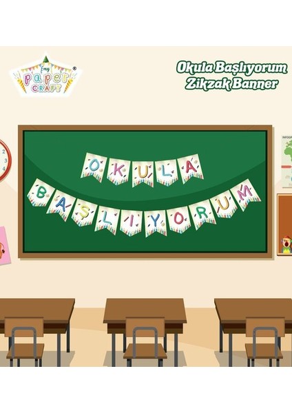 Okula Başlıyorum Banner - Balon Seti