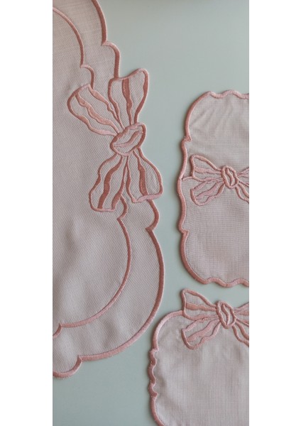 Ribbon Somon18 Parça Linen Kumaş Amerikan Servis Seti fırsatları