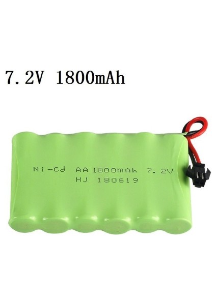 7.2 V Oyuncak Araba Bataryası 1300 Mah Siyah Soket