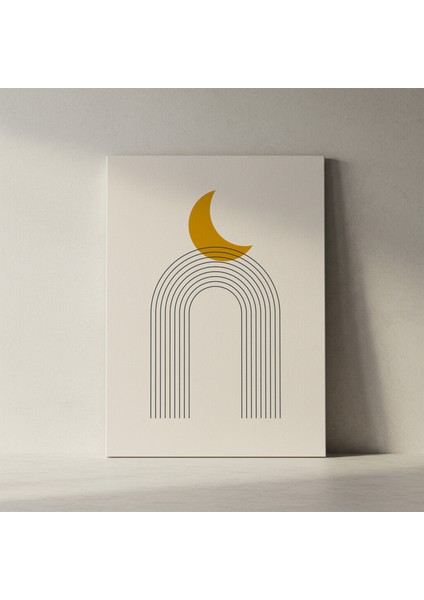 Ay ve Gökkuşağı Soyut Sanat Tablosu fiyatları