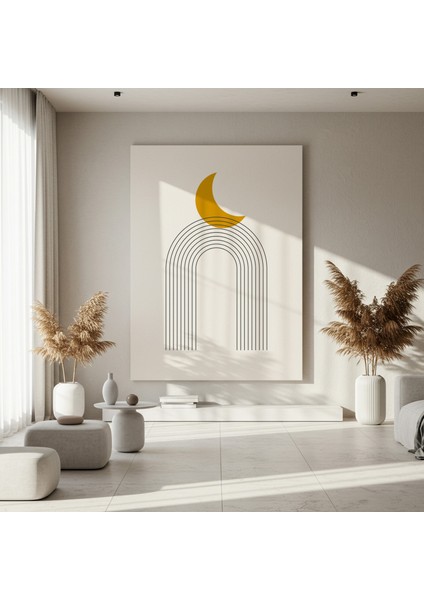 Ay ve Gökkuşağı Soyut Sanat Tablosu fırsatları