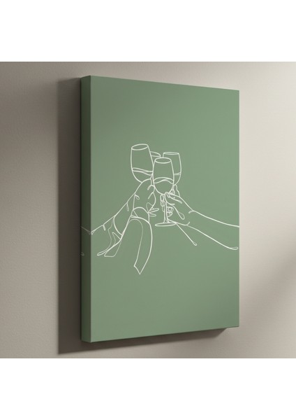 Minimalist Şarap Kadehleri Şerefe Tablosu