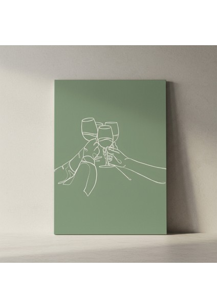 Minimalist Şarap Kadehleri Şerefe Tablosu fiyatları