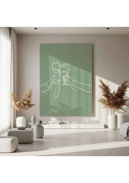 Minimalist Şarap Kadehleri Şerefe Tablosu fırsatları
