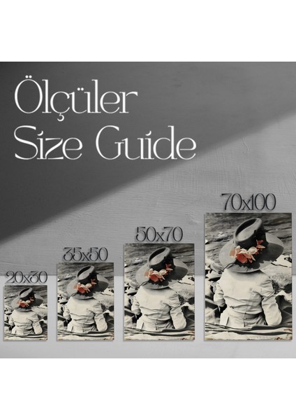 Sahilde Şıklık Plaj Şapkası Tablosu modelleri