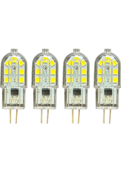 (4 adet) Osaka 3W Beyaz Işık (6500K) G4 Duylu (Iğne Bacak) LED Kapsül Ampul