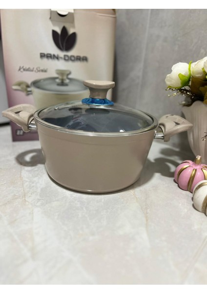 Pan-Dora Serisi 22 cm Kristal Seramik Derin Tencere
