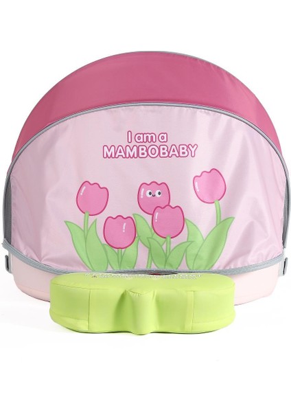 Yüzme Simidi - Pink Flowers, Emniyetli, Gölgelikli ve Ayak Destekli indirimleri
