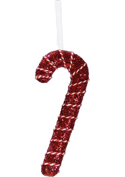 Yılbaşı Süsü Ipli Baston Şeker Kırmızı 17 cm