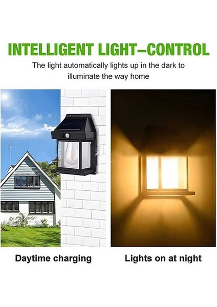 Güneş Enerjili Bahçe LED Ampul Hareket Sensörlü Bahçe LED Su Geçirmez 3 Mod'lu Solar LED modelleri
