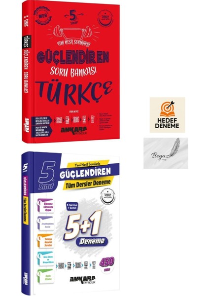 Ankara 5.sınıf Güçlendiren Türkçe Soru Tüm Dersler 5+1 Deneme Hedef Deneme