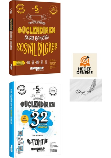 Ankara 5.sınıf Güçlendiren Sosyal Soru 32 Haftalık Matematik Denemeleri Hedef Deneme
