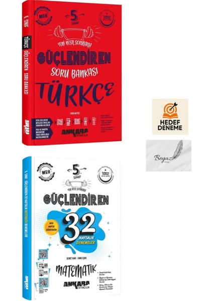 Ankara 5.sınıf Güçlendiren Türkçe Soru 32 Haftalık Matematik Denemeleri Hedef Deneme